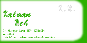 kalman meh business card